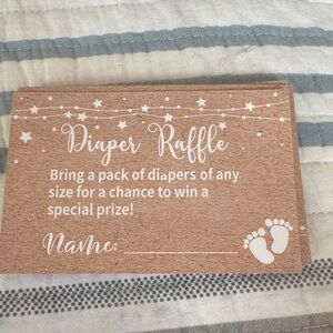 Brown Diaper Raffle Cards